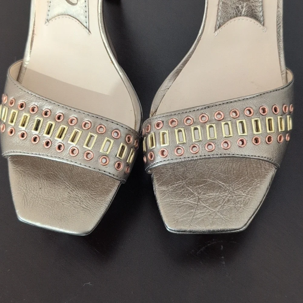 Boutique 9 Gold & bronze Leather Platform High Heel Strap Sandals NWOT  Size 6.5 - Picture 13 of 13